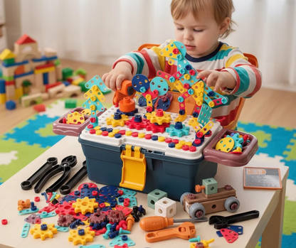 Little Engineer's Ultimate Toolbox - 298pc STEM Building Set with Electric Drill