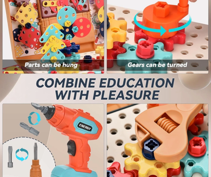 Little Engineer's Ultimate Toolbox - 298pc STEM Building Set with Electric Drill