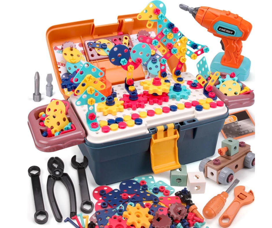 Little Engineer's Ultimate Toolbox - 298pc STEM Building Set with Electric Drill