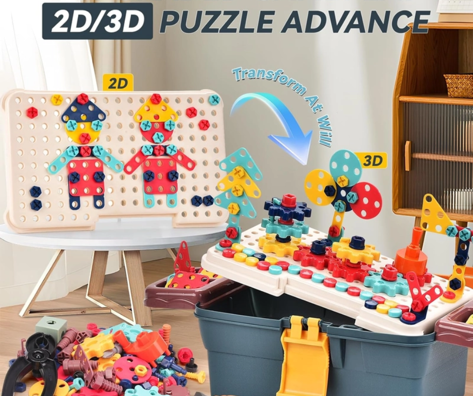 Little Engineer's Ultimate Toolbox - 298pc STEM Building Set with Electric Drill