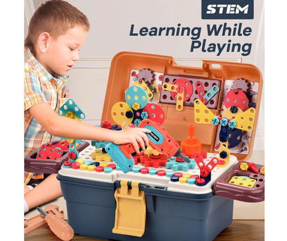 Little Engineer's Ultimate Toolbox - 298pc STEM Building Set with Electric Drill